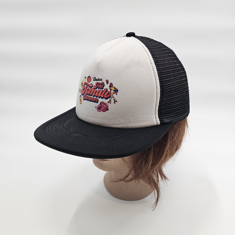 Retro Black and White Trucker Hat